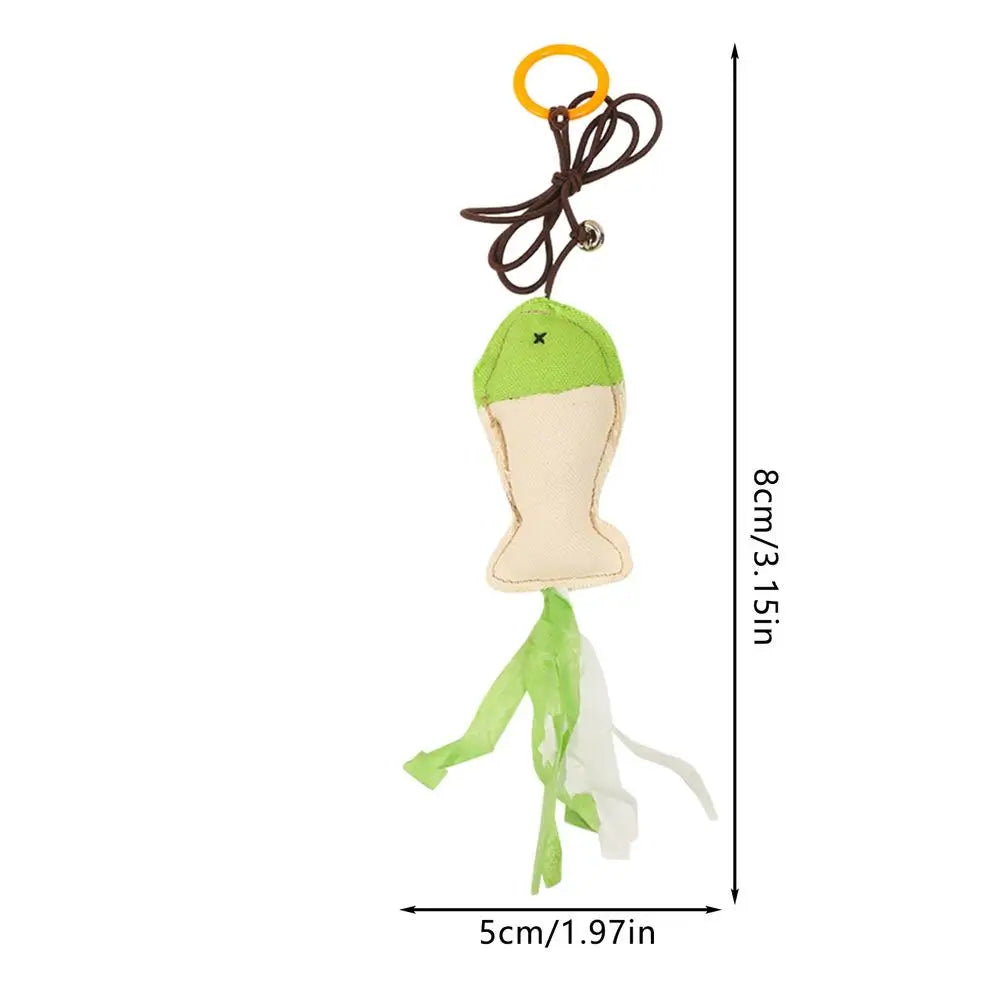 Fish Cat Toy Interactive Cat Toy Cat Toys With Bell For Indoor Outdoor Cats Interactive Fishing Stitchable Toy Interactive Game