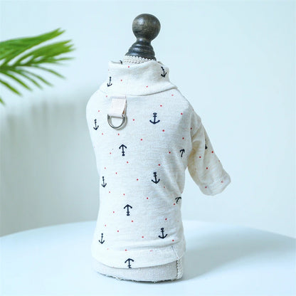 Breathable Cotton Small Medium Dog Clothing Mini Printing Sweatshirt for French Bulldog Brand Designer Autumn Warm Cat Clothes