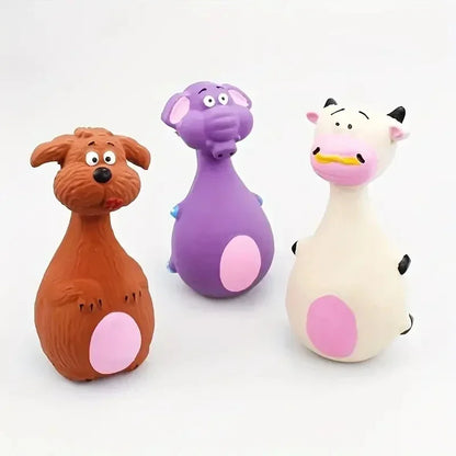 Soft Rubber Chewy Toys Four Styles Squeaky Interactive Throwing Games Cute And Fun Suitable For Small And Medium Sized Dogs