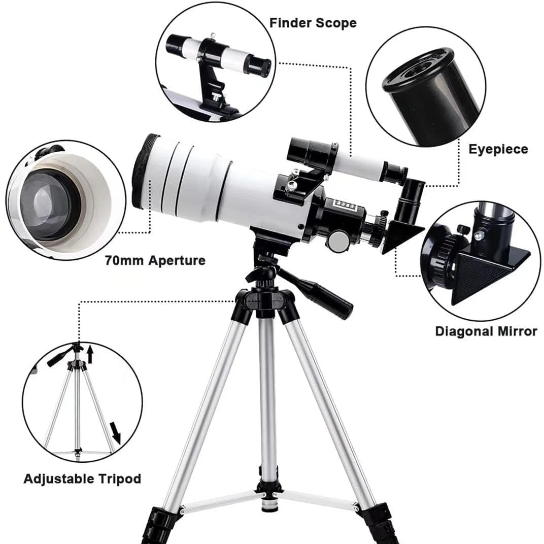 F30070 Professional Astronomical Telescope High Magnification Bak4 Prism HD For Moon Watching Stargazing Bird Watching