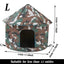 Cat House Dog Nest Waterproof Outdoor Winter Warm Pet Cave Insulated Outside Cat House Home Foldable and Washable Pet House