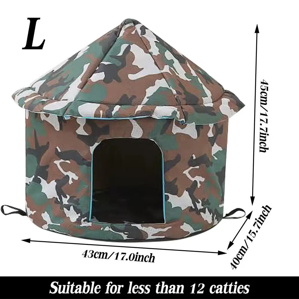 Cat House Dog Nest Waterproof Outdoor Winter Warm Pet Cave Insulated Outside Cat House Home Foldable and Washable Pet House