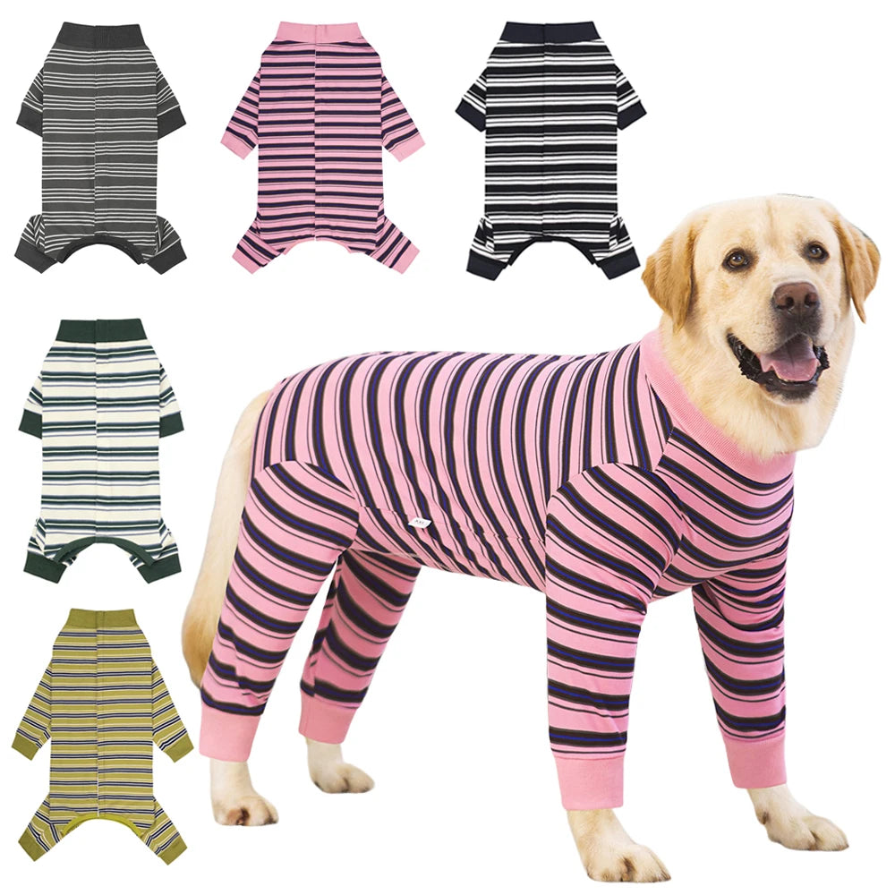 Full Cover Dog Jumpsuit Dog Recovery Suit After Surgery Anti Shedding Bodysuit Pet Claming Pajamas for Small Medium Large Dogs