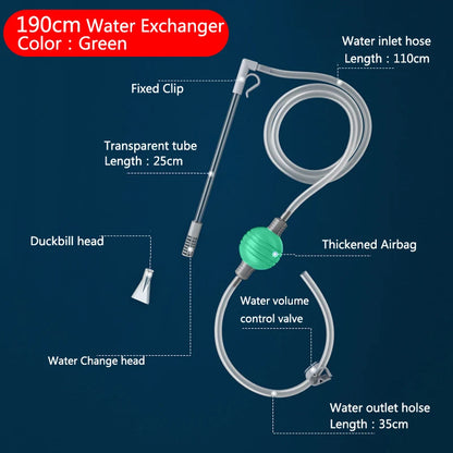 Aquarium Fish Tank Water Changer Air Pump Cleaning Tools Aquarium Gravel Cleaner Vacuum Siphon Pump with Filter Nozzle New
