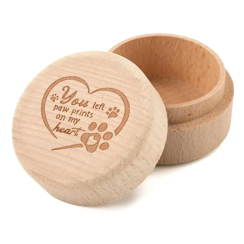 Pet Hair Keepsake Box Dog Cat Hair Ashes Container Pet Storage Box For Dog And Cat Ashes Wooden Engraved Dog Tooth Box Dog Ashes