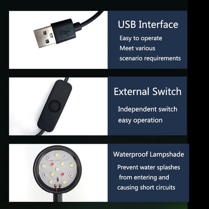 3W 5V USB Aquarium Light LED Waterproof Fish Tank Lighting Underwater Fish Lamp Aquariums Decor Plant Lamp Mini fish tank light