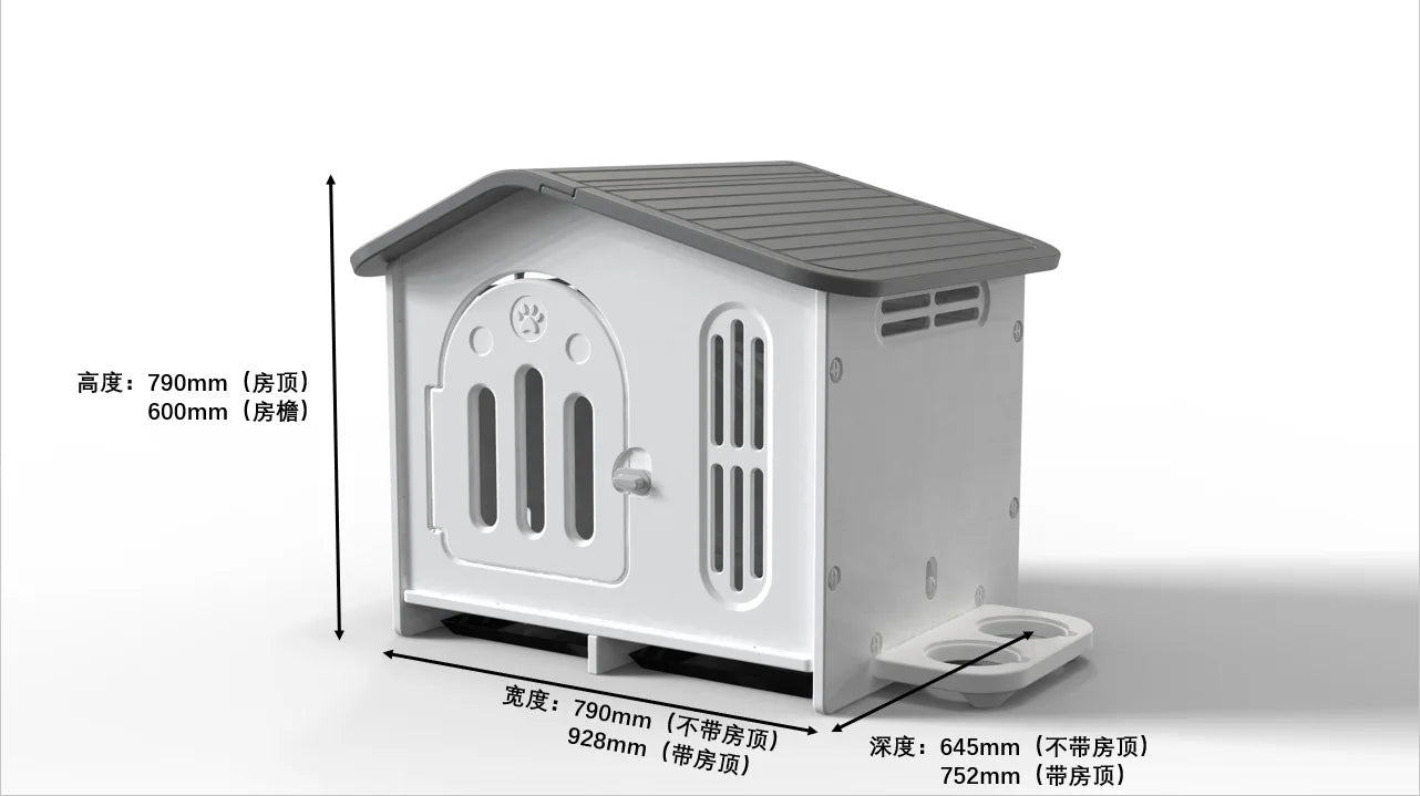 Claw Villa All Seasons Super Large Outdoor Indoor Outdoor Rainproof Dog House Dog House Pet House Dog Shed Kennel