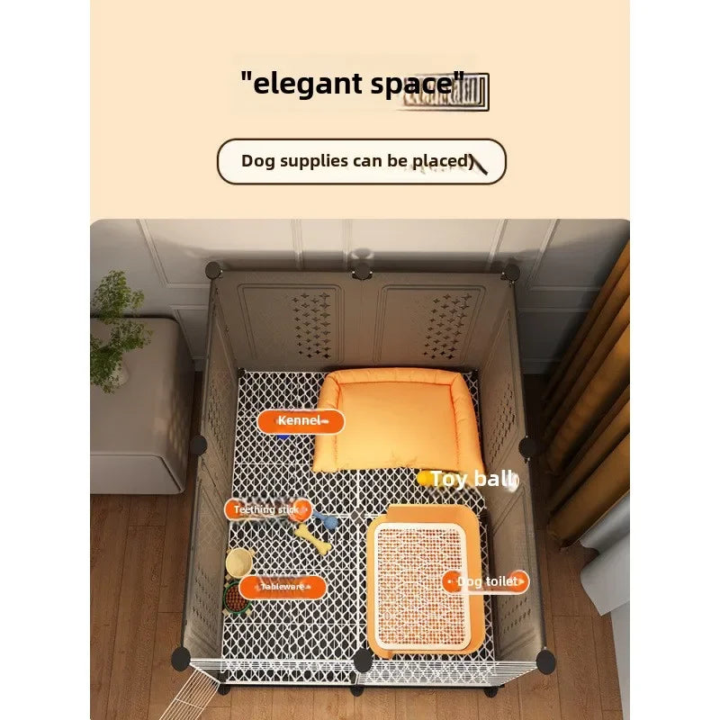 Dog cage Small and medium-sized dog Teddy Bigbear Indoor dedicated one room one bathroom kennel with toilet integrated pet cage