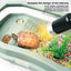 Turtle Tank Aquarium Baby Turtle Habitat With Lid Pet Turtle Habitat Detachable Double Layers Turtle Tank Anti-Slip Tortoise