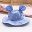 Pastoral Style Plaid Cat Hat Cute Ears Sunshade Cap for Dogs Summer Pet Headwear Unisex Outdoor Hats Chihuahua Dogs Accessories