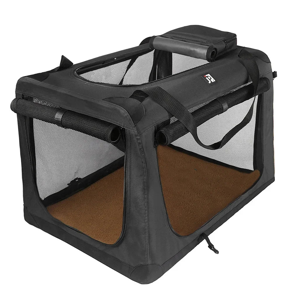 Direct sales pet folding cage portable car dog cage pet bag  kennel outdoor travel