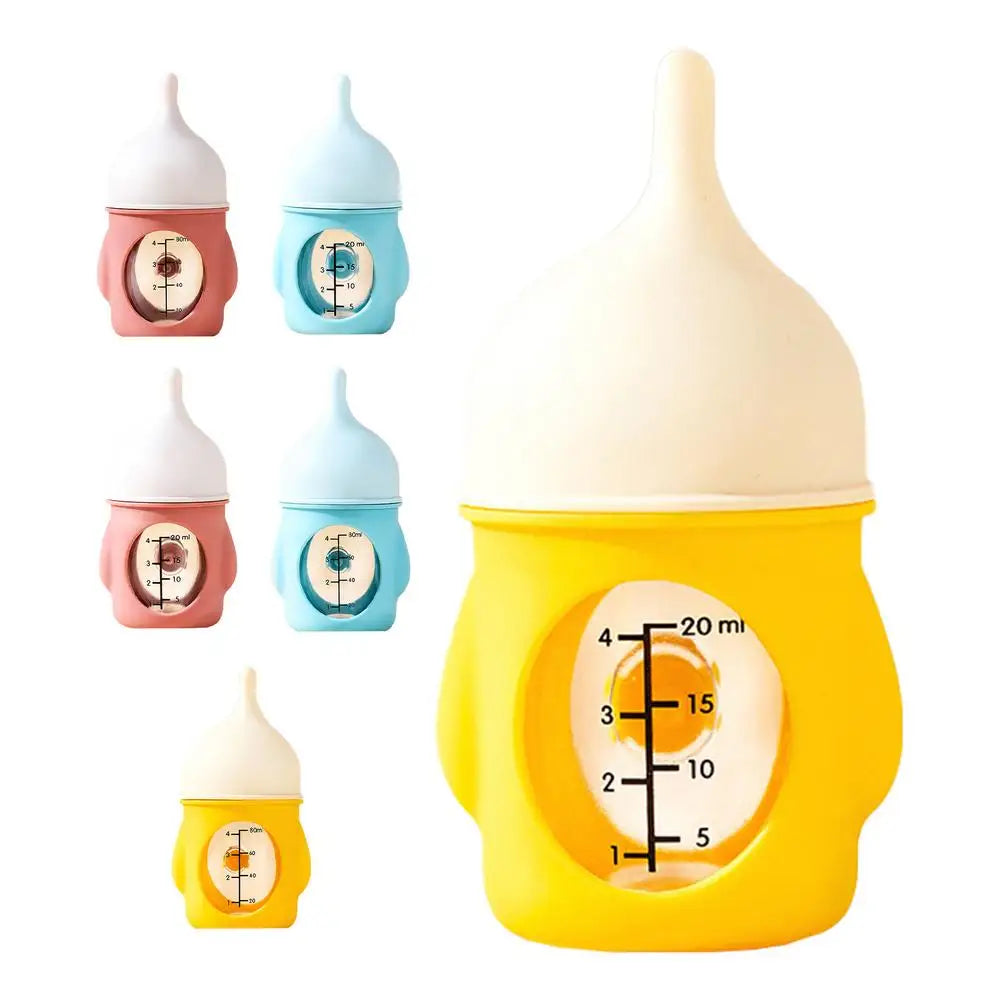 Pet Nursing Bottle Nursing Kitten Feeder Anti-Choking Silicone Feeding Nipple Small Animals Feeder with Visual Scale for Guinea