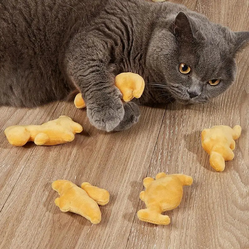 Cute Animal Shape Catnip Cats Toy Kitten Dinosaur Teeth Chewing Biting Plush Toys Cat Plush For Pet Cat Accessories