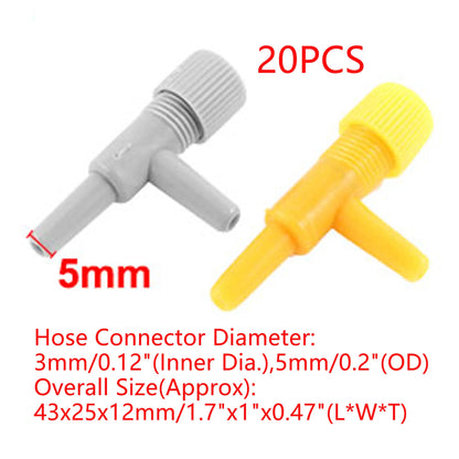 UXCELL Aquarium Air Line Tubing Control Valve 2/3 ways Fish Tank Connector Pump Flow Pipe Valves Tube Hose Trachea Accessories