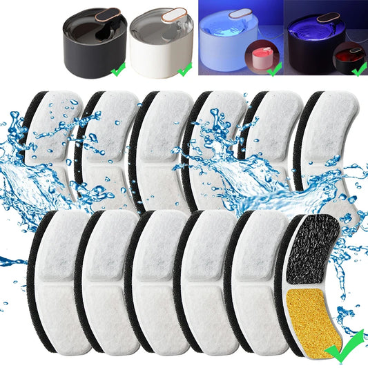 12/6set Filters Element Replaced Activated Carbon Filter Cat Water Fountain  Accessories Replacement Resin Resin Filter Element