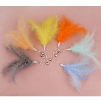 Cat Toy Cat Teaser Sticks Xiaoqing New Macaron Color Replacement Head Cat Stick Pendant Cat Toy Cat Stick Pet Supplies