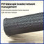 PET Elastic Woven Wire Mesh Black Encrypted Flame Retardant Woven Wire Mesh Nylon Computer Wire Mesh Tube Telescopic Sleeve 5m