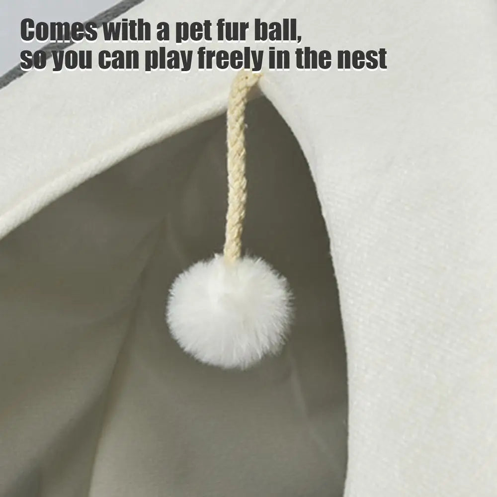 Rabbit Ear Plush Dog Cat Pet Bed House Nest Warm Super Soft Pet Basket Puppy Cushion Mat Cat Pets Supplies