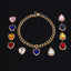 Luxury Dog Cat Necklace Jewelry with Heart Diamond Pendant Design Gold Chain Collar Pet Wedding Birthday Costume Accessories