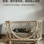 Japanese ins natural rattan dog cat pet bed teddy kennel princess bed summer removable cage