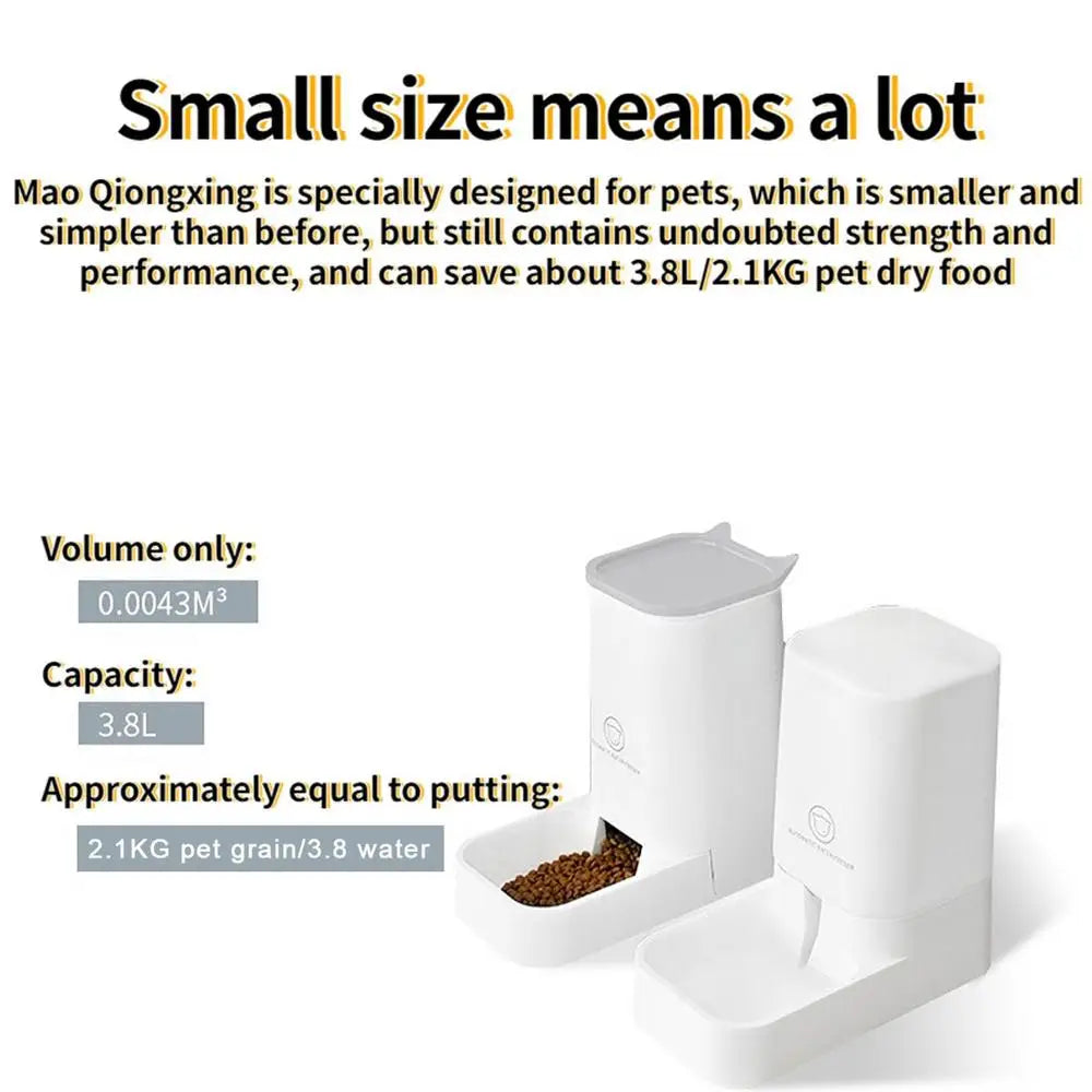 Cat Feeder Automatic Gravity Feeding System Large Mouth Design Pet Feeder Safe Using Dog Automatic Feeders Cat Water Dispenser