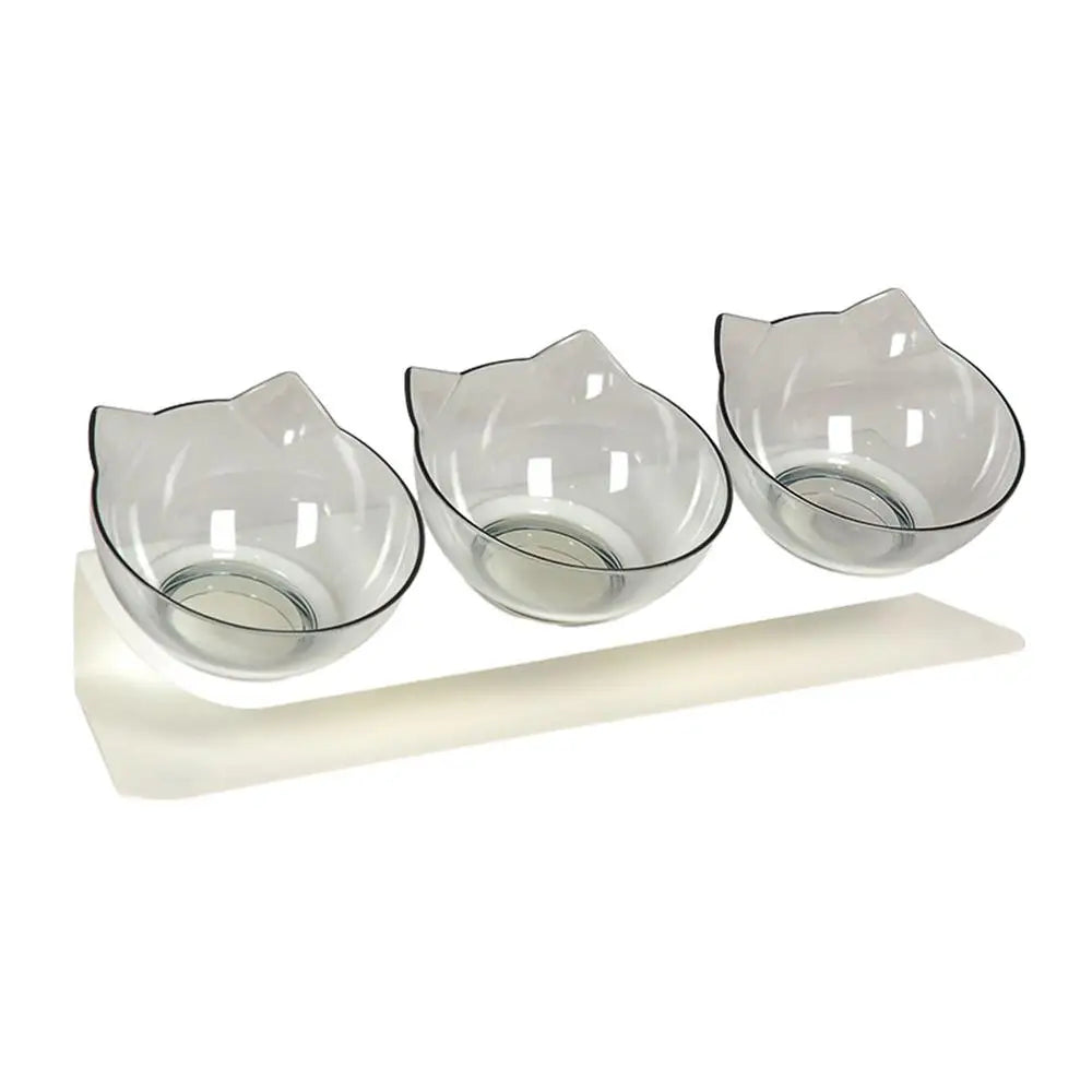 Dog Bowls Elevated Anti-Vomit Tilted Water And Food Feeder With 3 Dishes Pet Feeding Accessories For Cat And Dog Bowls For Dry