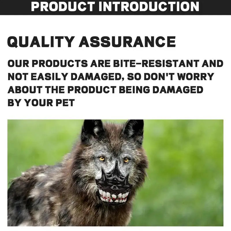 Halloween Dog Muzzle With Teeth Creepy Dog Costume With Large Teeth Spooky Prop Halloween Dog Costume Hilarious Dog Muzzle