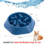 Dog Puppy Slow Feeder Bowl Non Slip Puzzle Bowl Anti-Gulping Dog Slower Food Feeding Dishes Pet Bowl for Large Medium Small Dogs