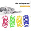 Pet cat toy spring jumping colored plastic cat spring rolling toy pet supplies