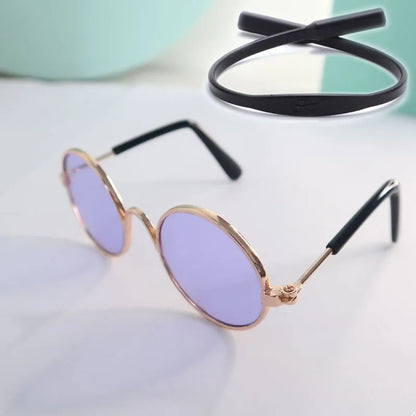 Anti-slip Cat Sunglasses Pet Accessories Small Dog Sun Glasses Classic Retro Circular Glasses for Kitten Photos Props Cosplay