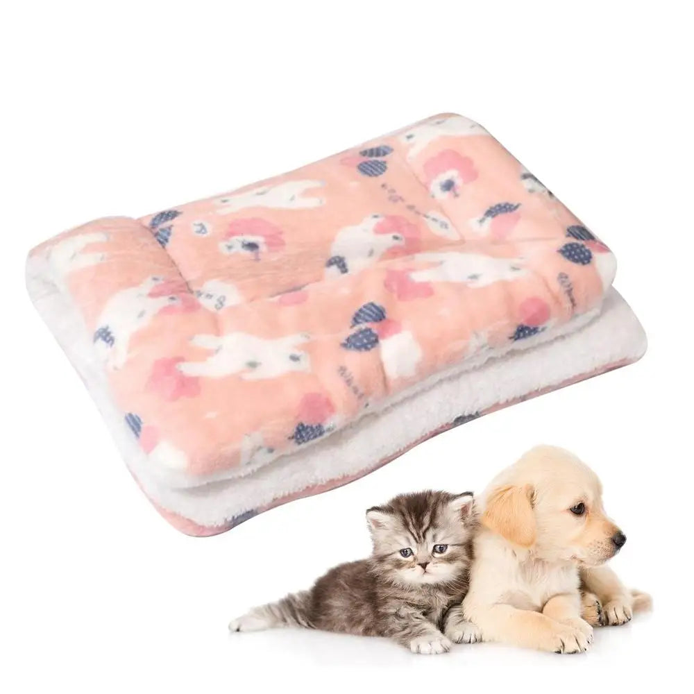 Pet Blanket Flannel Throw Flannel Throw Blanket For Dog Sleep Soft Warm Cushion Mat Washable Puppy Pads Sleep Blanket For Small