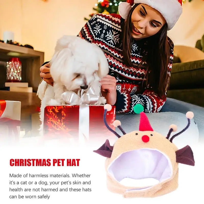 Dog Christmas Hat Cats Christmas Costume Breathable And Soft Christmas Dog Hat Costume For Small To Medium Pets Dogs Cats