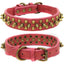 Spiked Dog Collar Mushroom Rivet PU Leather Dog Collars Adjustable Spike Studded Pet Collar for Pitbull Mastiff Husky Rottweiler