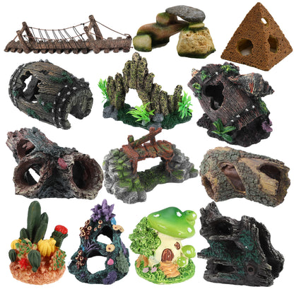 UXCELL Artificial Landscape Emulation Rope Bridge Ornament Fish Tank Synthetic Resin Non-toxic Aquarium Decoration Accessory