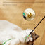Simulation Feather Interactive Cat Toy Satin Ribbon Bell Cat Stick Toys Kitten Playing Teaser Wand Toy Cat Supplies Accessories