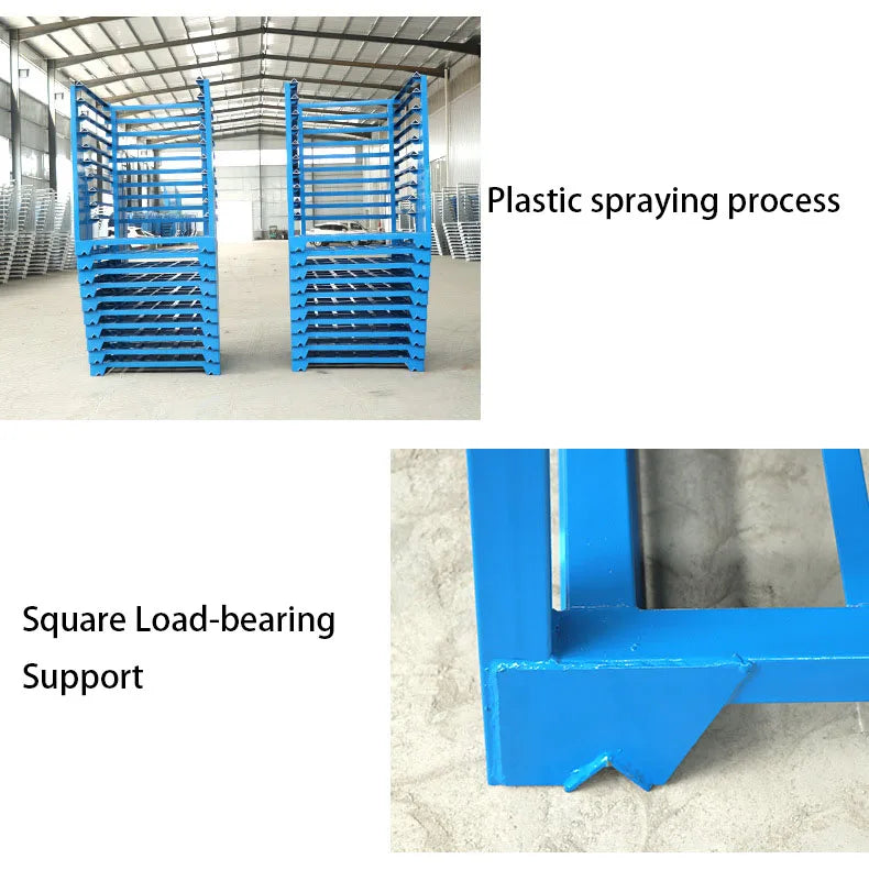 Heavy Duty Foldable Warehouse Iron Wire Cage Mesh Collapsible Container Pallet Cage Metal Collapsible Shipping Cage with Wheels