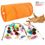 Cat Toys Mouse Shape Balls Foldable Cat Kitten Play Tunnel Chat Funny Cat Tent Mouse Supplies Simulation Fish Cat Accessories