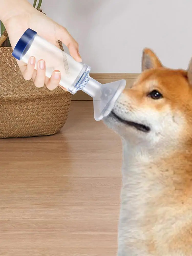 Aerosol Inhaler Spacer Chamber Manual Cats Dogs Nebulizer Nebulizer Mask for Dog Cat Animals And Human Adult Child
