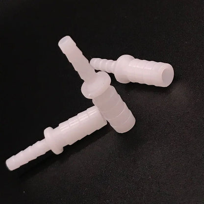 10pcs 8mm Plastic Aquarium Connectors Tee Straight T-shaped 3 Way Connector for Water Air Pump Fish Tank Aquarium Accessories
