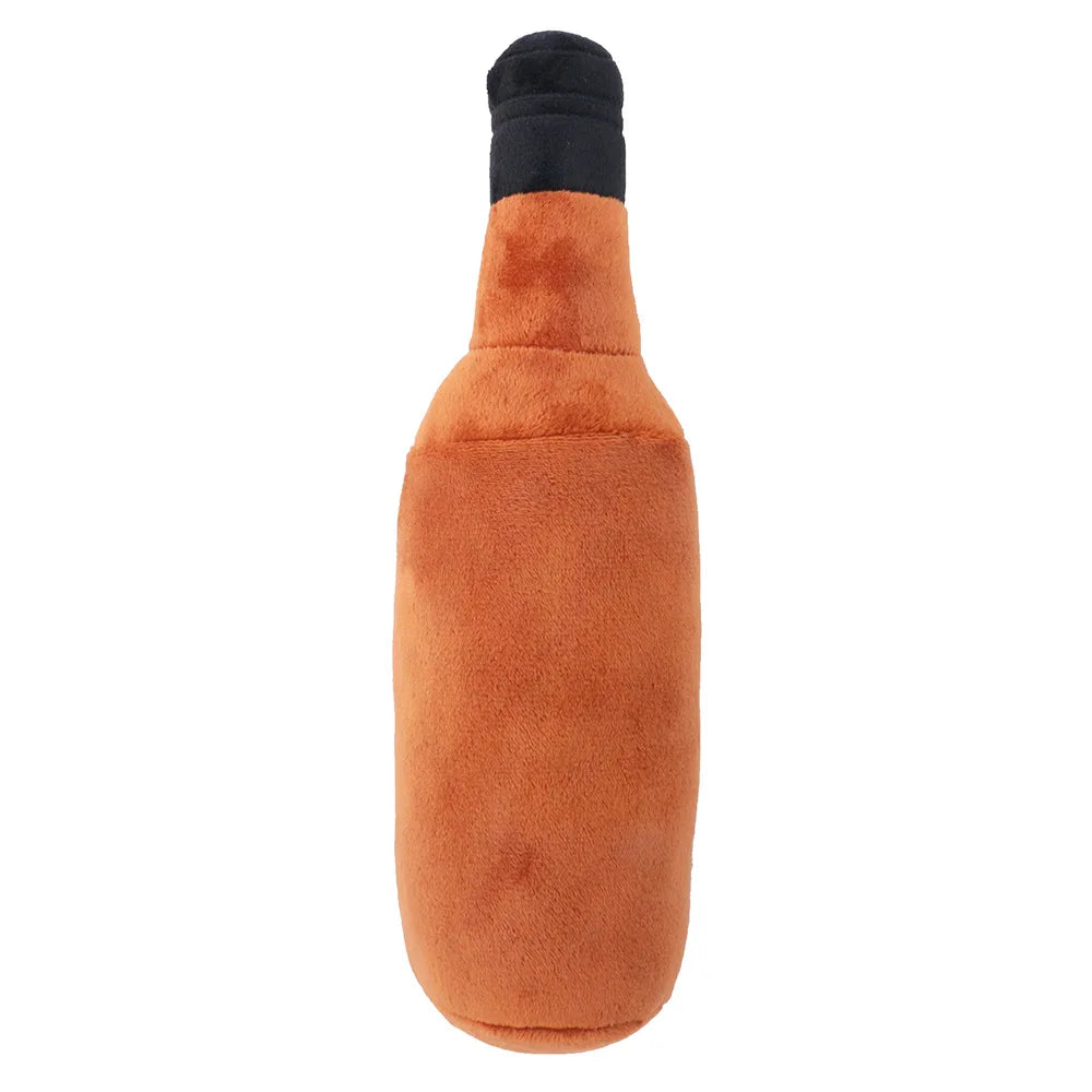 Dog Plush Toy Interesting And Lovely Plush-filled Whisky Bottle Squeaking And Sounding Pet Toy Dog Toy Fleece Squeak Toys