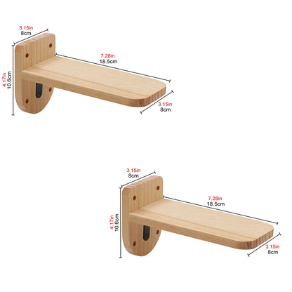 Wall Mounted Cat Furniture Cat Climbing Shelf Solid Wood Stairway with Hammock or Scratching Post for Kittens Perch and Play