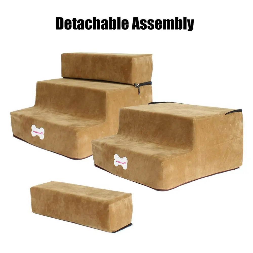 Pet Stairs 3 Steps Stairs for Small Dog Cat Pet Anti-slip Removable Dogs Bed Stairs Extra Wide Non-Slip Steps Pet Supplies