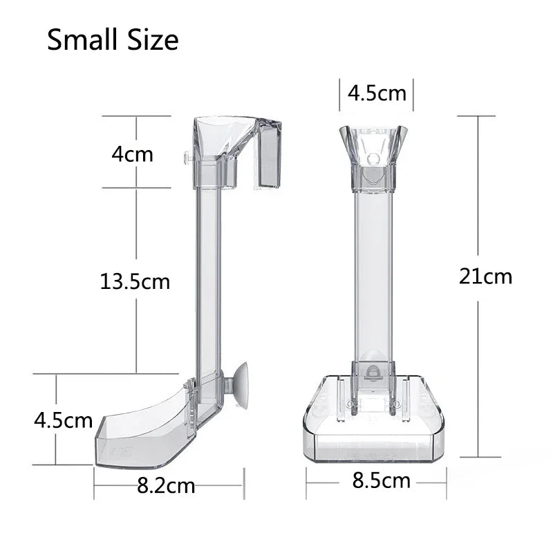 1Set Acrylic Aquarium Feeder Tube Dish Transparent Fish Tank Shrimp Snail Shrimp Food Feeder Bowl Aquarium Feeding Accessories