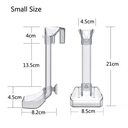 1Set Acrylic Aquarium Feeder Tube Dish Transparent Fish Tank Shrimp Snail Shrimp Food Feeder Bowl Aquarium Feeding Accessories