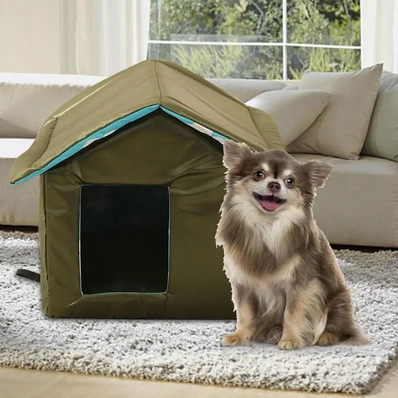 Outdoor Cat House Collapsible Winter Pet Shelter For Cats Outside Cat House With Removable Soft Mat For Outdoor Indoor Cats