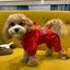 Dogs Raincoat Adjustable Puppy Dog Raincoat Waterproof 4 Legs Raincoat for Small Dogs Outdoor Pet Poncho with Reflective Strap