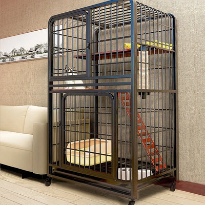 Pet Square Folding Foldable 3 Layer Big Cat Cage Villa Indoor Luxury 3 Tier Design Large Cage