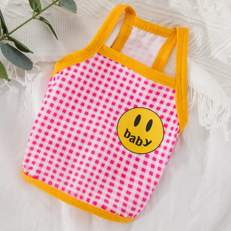 Dog Cooling Vest Cotton Pet Dog Costume Puppy Summer Clothes Solid Dog Suspenders T-Shirt Chihuahua Bichon Kitten Dog Apparels