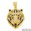 Juya 18K Real Gold Plated Cubic Zircon Bear Lion Bird Tiger Panther Head Leopard Charms For DIY Pendant Necklace Bracelet Making