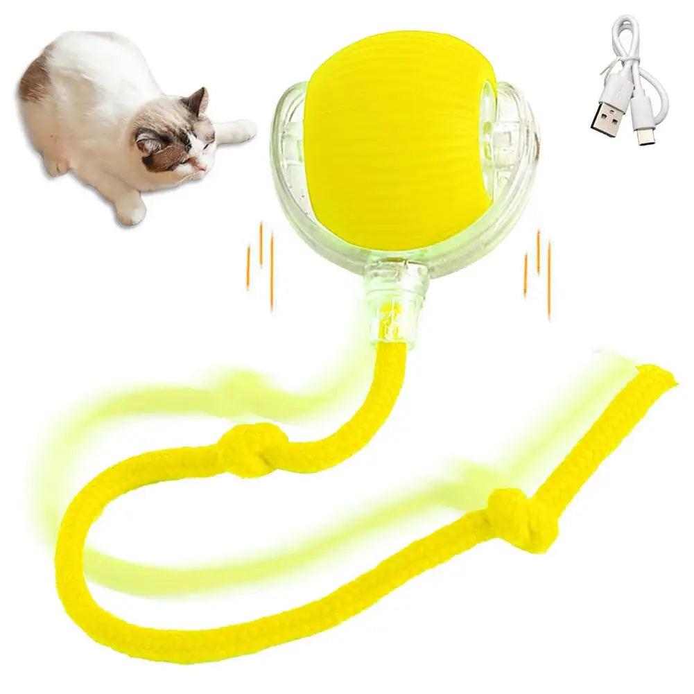 Smart Rolling Cat Toy Ball Relieve Kitten Boredom Automatic Shutoff Rechargeable Creative New Kitten Chasing Toy Electric Ball